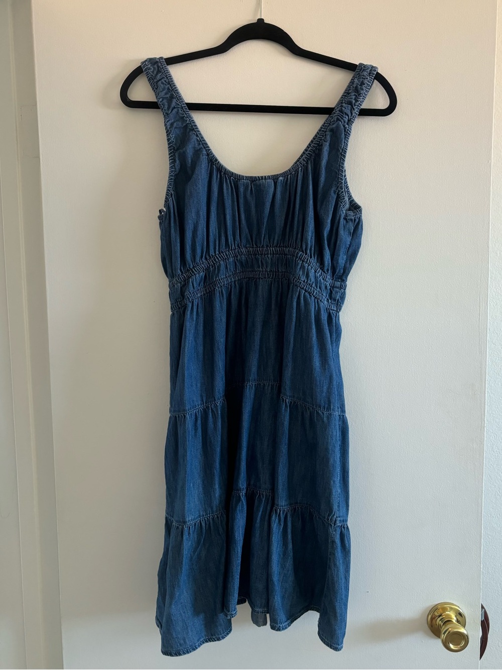 Gap denim cotton tiered dress - Picture 6 of 7
